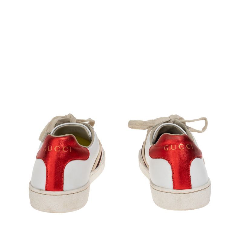 Tenis-Gucci-Ace-Infantil-Elastico-Branco