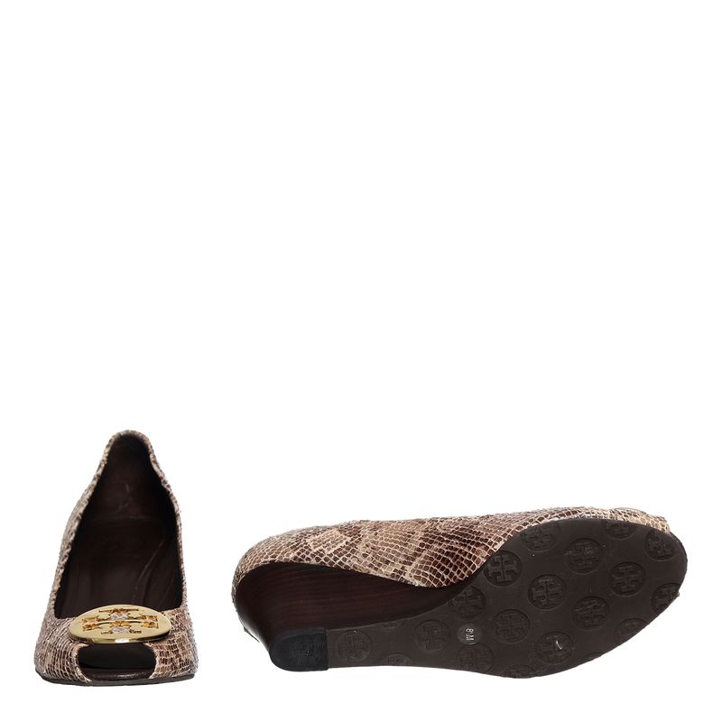 Sapato-Tory-Burch-Couro-Exotico-Marrom