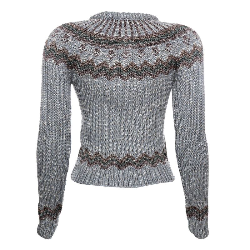 Sueter-Valentino-Garavani-Cinza-Fios-Metalizados