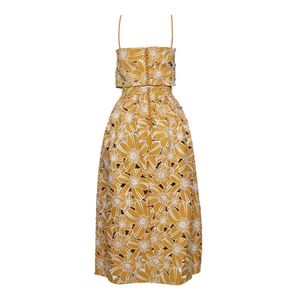 Conjunto Paula Raia Flores Mostarda