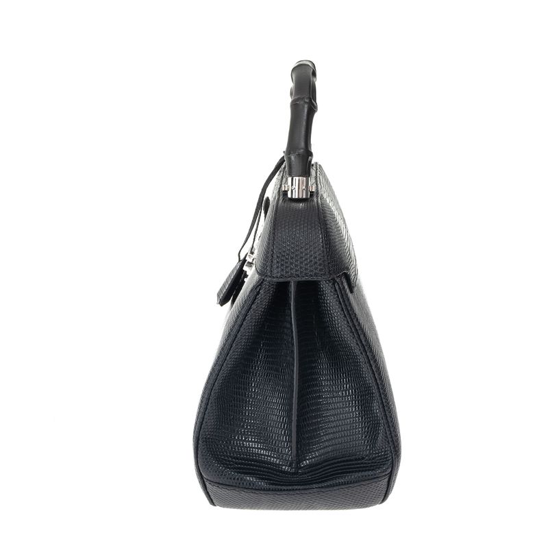 Bolsa-Gucci-Lady-Lock-Couro-Exotico-Preta