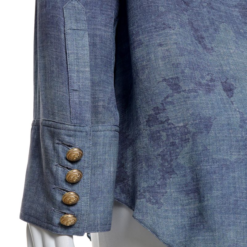 Camisa-Balmain-Botoes-Dourados