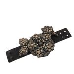 Bracelete-Lanvin-Flor-em-Couro-Preto