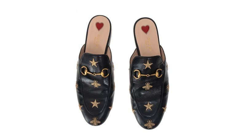 EU37 Gucci Princetown Horsebit Flat 131A