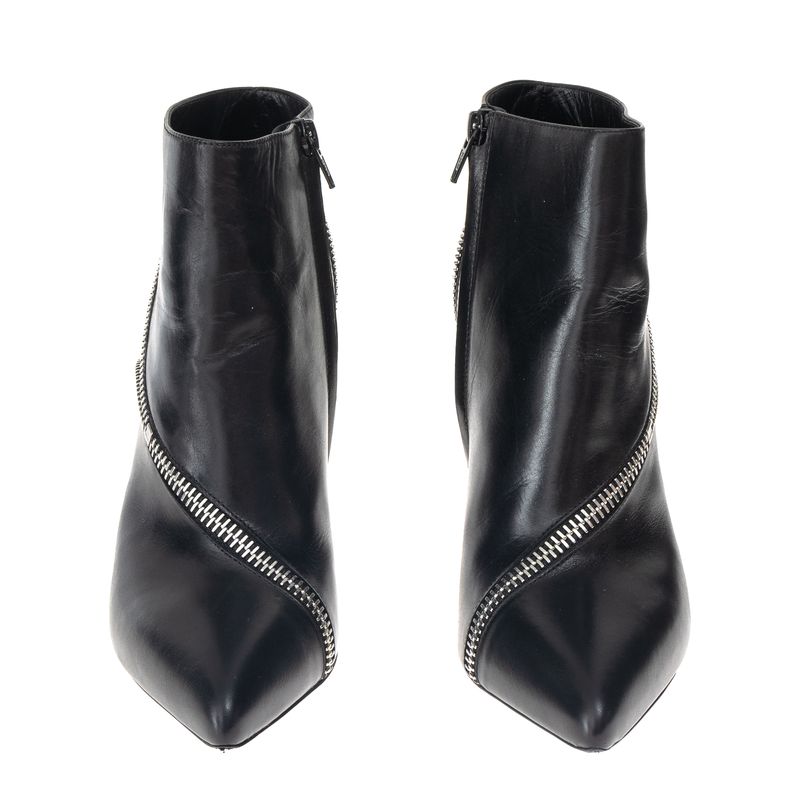 Bota-Saint-Laurent-Ziper-Couro-Preta