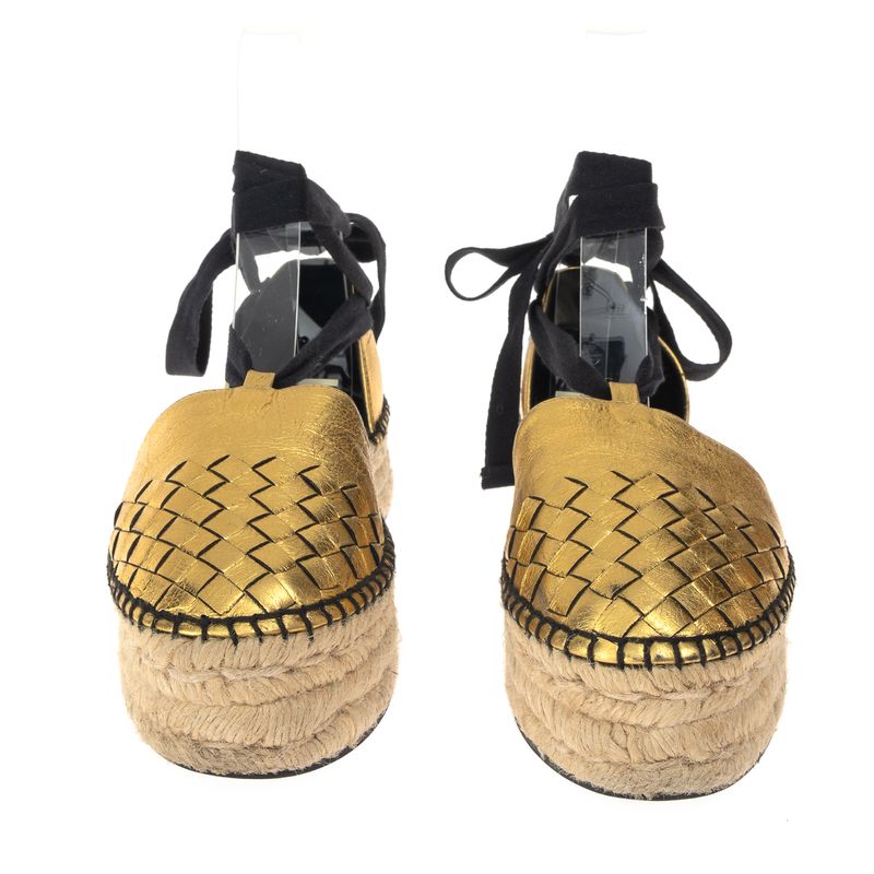 Espadrille-Bottega-Veneta-Intrecciato-Dourado