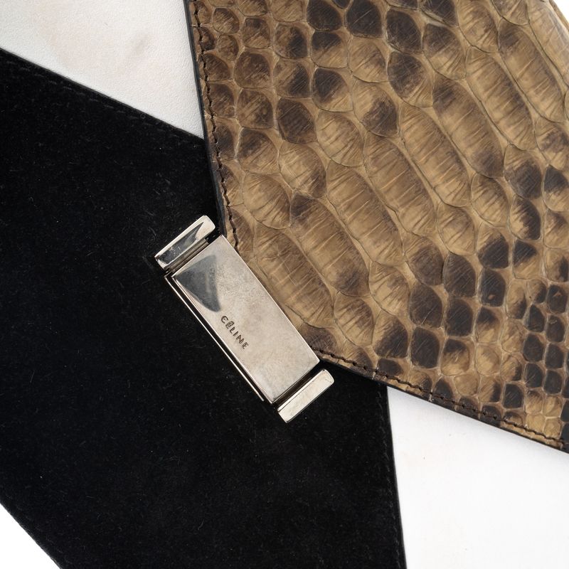 Bolsa-Celine-Clutch-Couro-Tricolor-