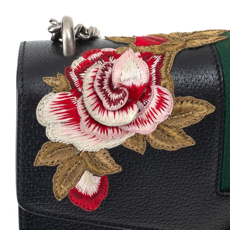 Bolsa-Gucci-Dionysus-Bordada-Floral-Preta