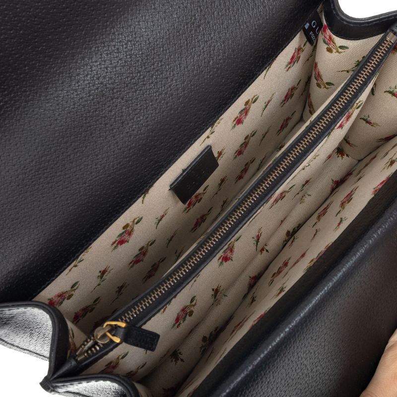 Bolsa-Gucci-Dionysus-Bordada-Floral-Preta