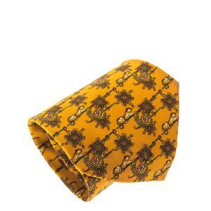 Gravata Salvatore Ferragamo Estampada Amarela