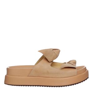 Sandália Alexandre Birman Clarita Slide Camurça Bege