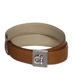 Cinto-Ferragamo-Couro-Caramelo