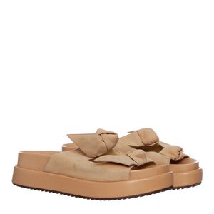 Sandália Alexandre Birman Clarita Slide Camurça Bege