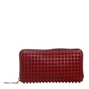 Carteira Louboutin Panetonne Spikes Vinho