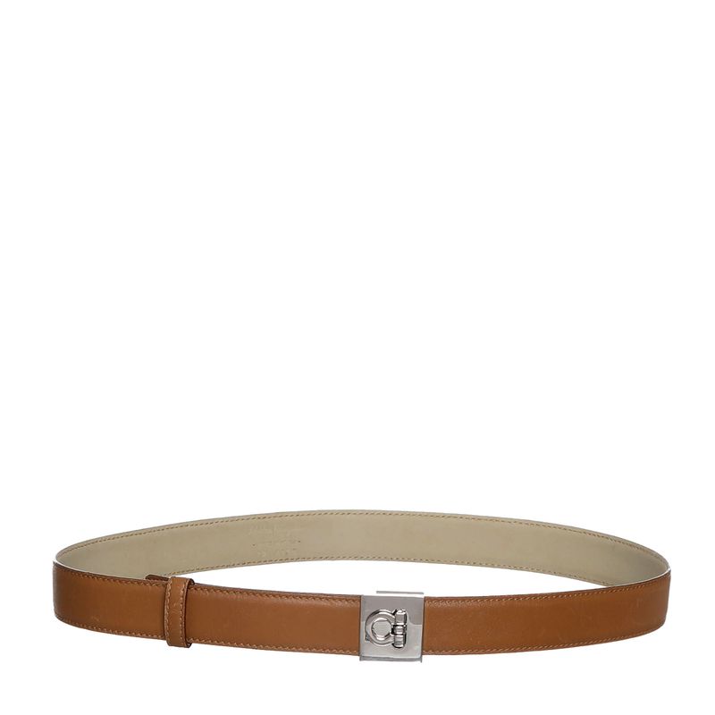 Cinto-Ferragamo-Couro-Caramelo