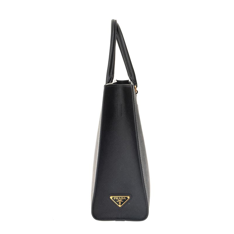 Bolsa-Prada-Logo-Saffiano-Preta