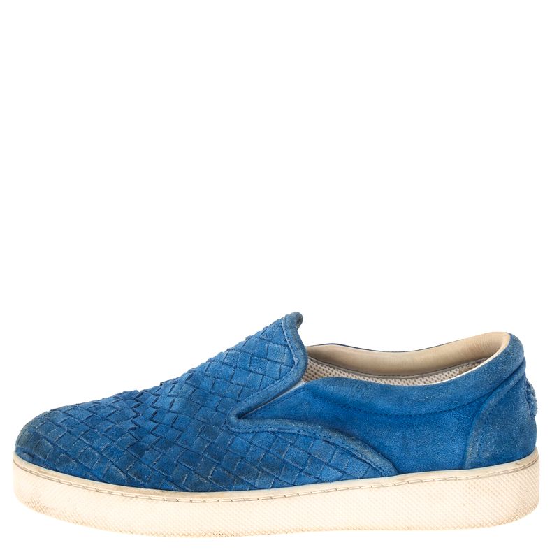 Tenis-Bottega-Veneta-Slip-On-Intrecciato-Camurca-Azul