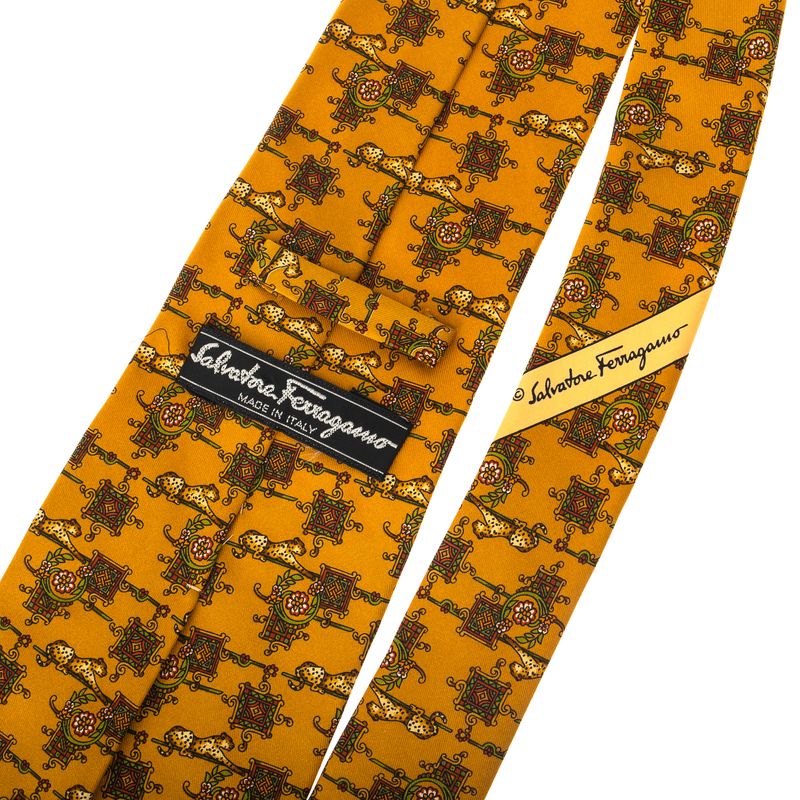 Gravata-Salvatore-Ferragamo-Estampada-Amarela