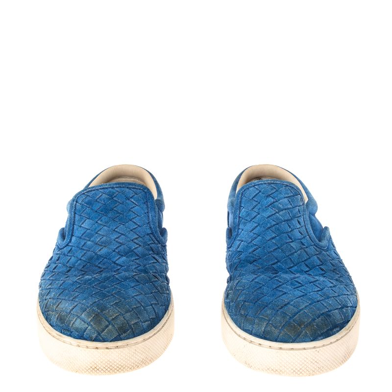 Tenis-Bottega-Veneta-Slip-On-Intrecciato-Camurca-Azul