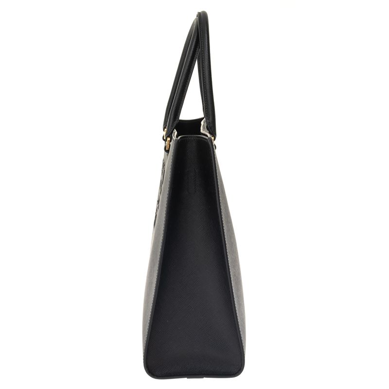 Bolsa-Prada-Logo-Saffiano-Preta