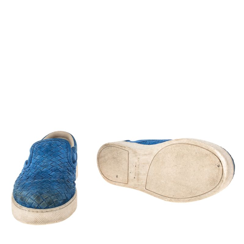 Tenis-Bottega-Veneta-Slip-On-Intrecciato-Camurca-Azul