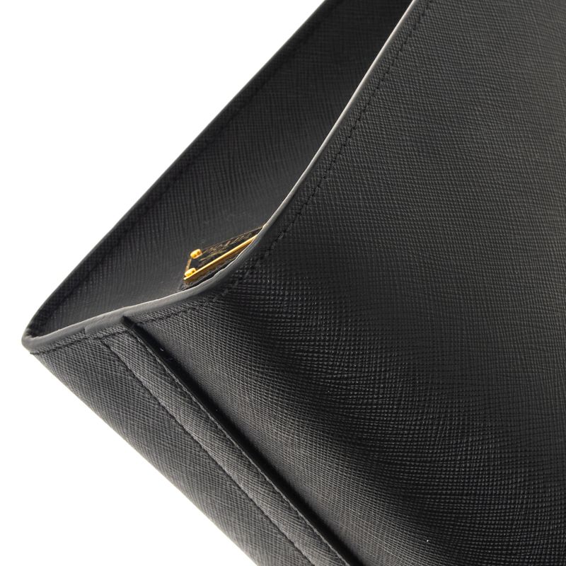 Bolsa-Prada-Logo-Saffiano-Preta