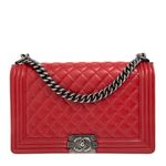 Bolsa-Chanel-Boy-Grande-Matelasse-Vermelha