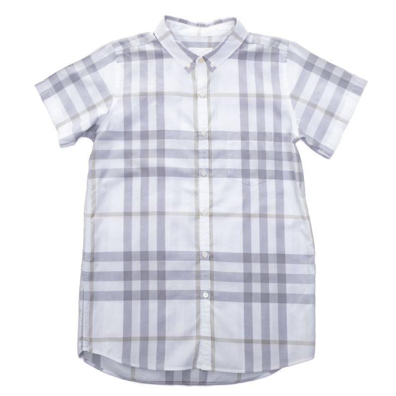 Camisa-Burberry-Infantil-House-Check-Cinza
