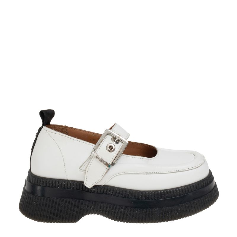 Sapato-Ganni-Mary-Jane-Couro-Branco