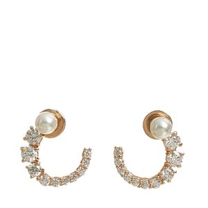 Brincos Swarovski Argola Matrix com Esfera Perolada