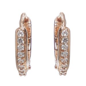 Brincos Swarovski Matrix Argola Rosé