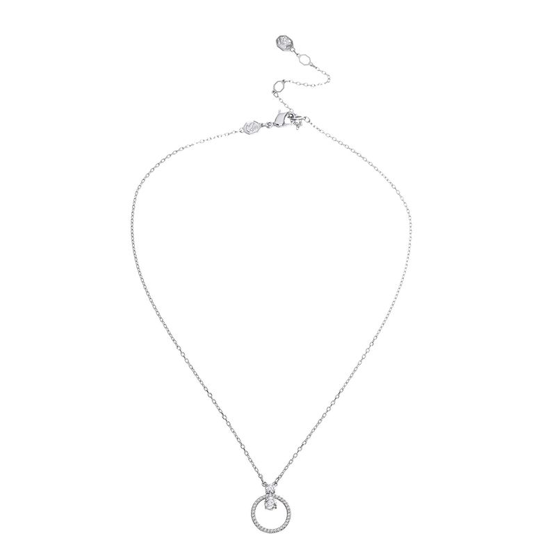 Colar-Swarovski-Constella-Circulo-Lapidacao-Redonda-Prateado