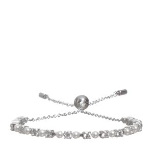 Pulseira Swarovski Cristais e Esferas Peroladas Mini