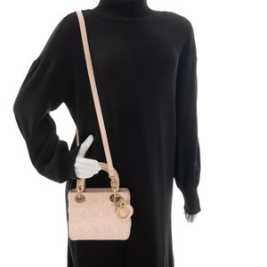 Bolsa Christian Dior Mini Lady Dior Rosa