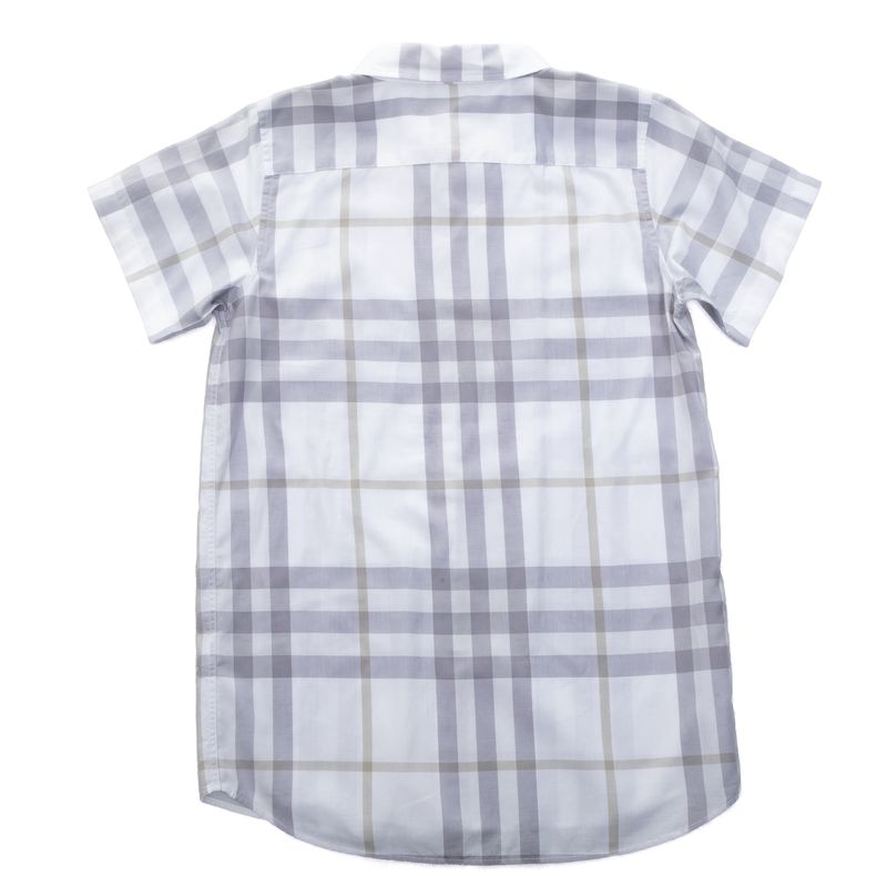 Camisa-Burberry-Infantil-House-Check-Cinza