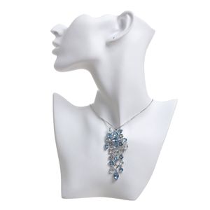 Colar Swarovski Gema Cristais Azuis