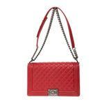 Bolsa-Chanel-Boy-Grande-Matelasse-Vermelha
