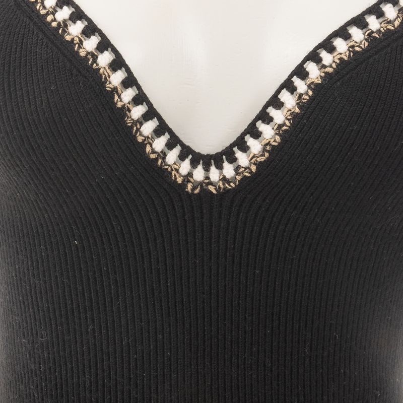 Vestido-Maje-Canelado-Preto