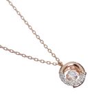 Colar-Swarovski-Dextera-Circulo-com-Cristal-Rose