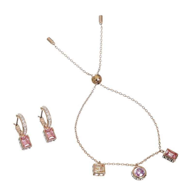Conjunto-Swarovski-Stilla-Brincos-e-Colar-com-Cristais-Rosa