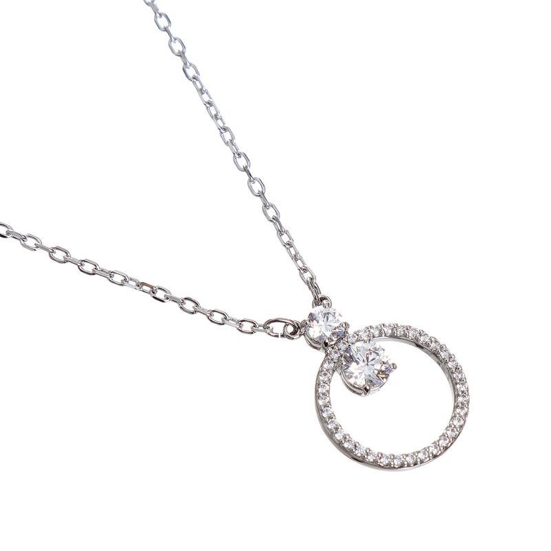 Colar-Swarovski-Constella-Circulo-Lapidacao-Redonda-Prateado