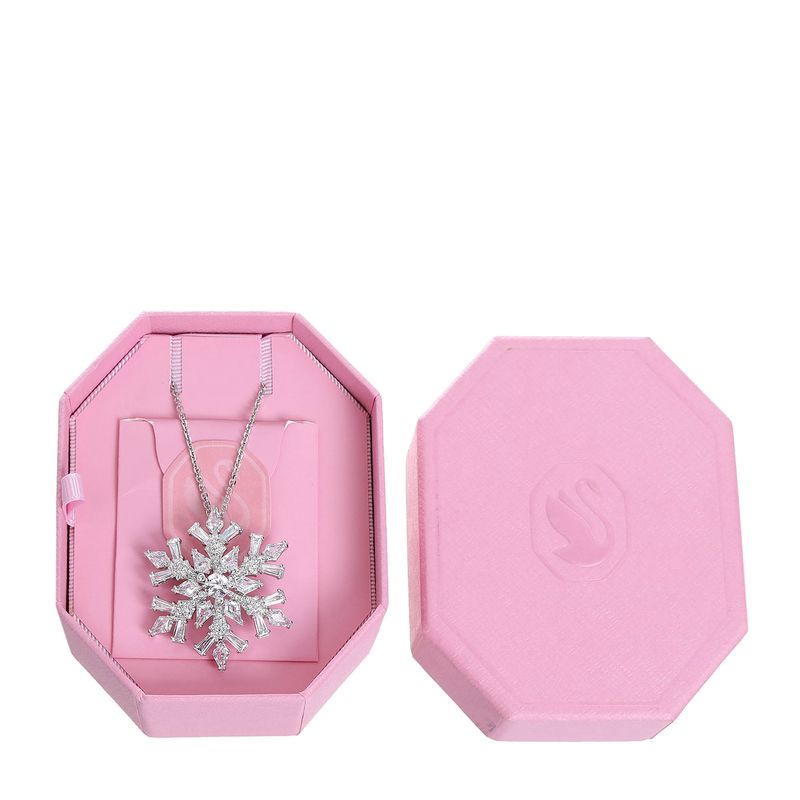 Colar-Swarovski-Idyllia-Floco-de-Neve-Prateado
