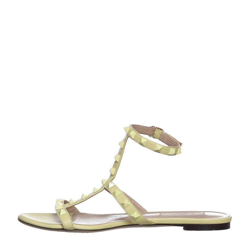 Rasteira-Valentino-Garavani-Rockstud-Amarela