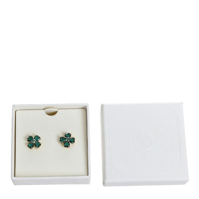 Brincos-Swarovski-Idyllia-Flor-Verde