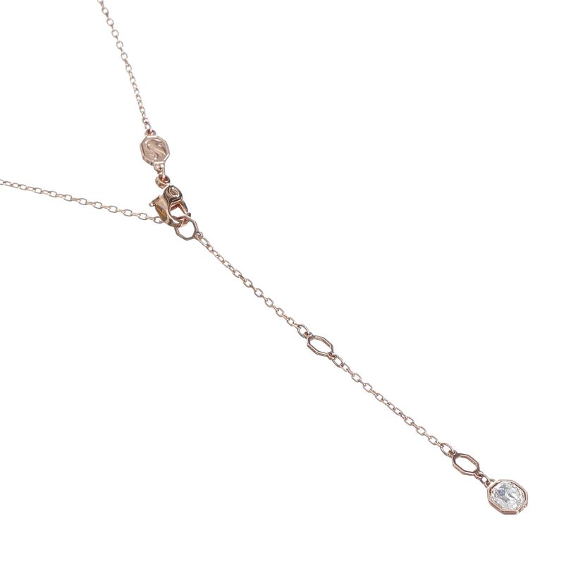 Colar-Swarovski-Dextera-Circulo-com-Cristal-Rose