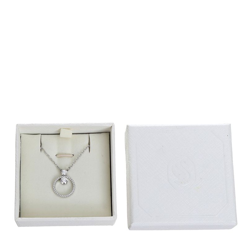 Colar-Swarovski-Constella-Circulo-Lapidacao-Redonda-Prateado