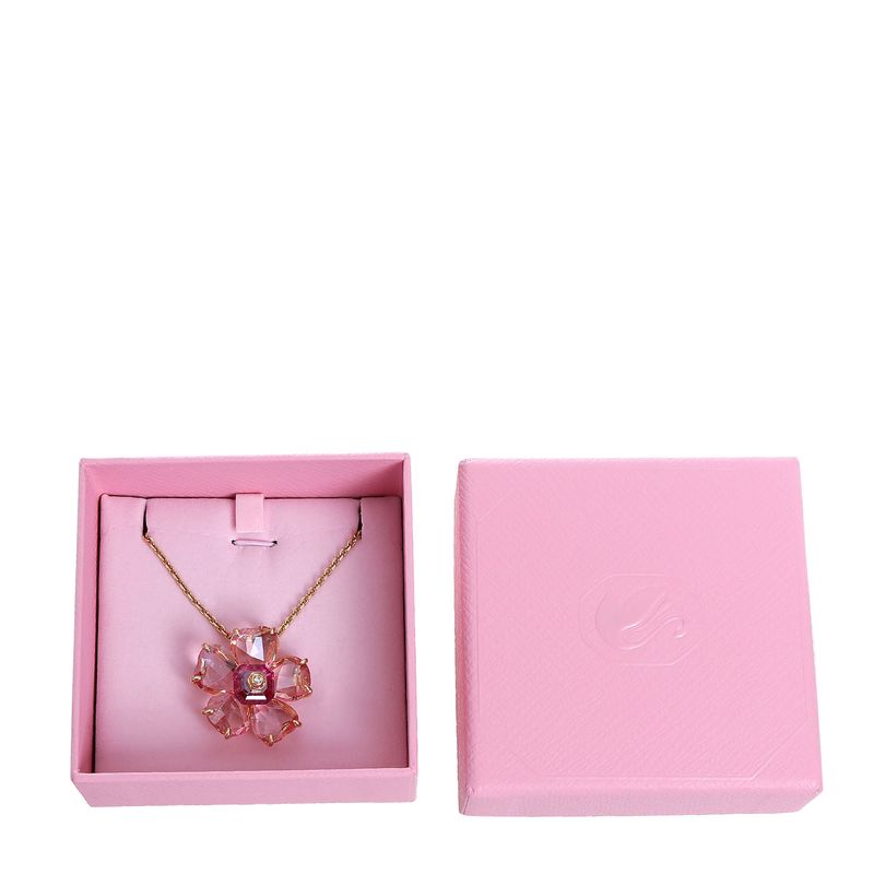 Colar-Swarovski-Florere-Flor-Rosa