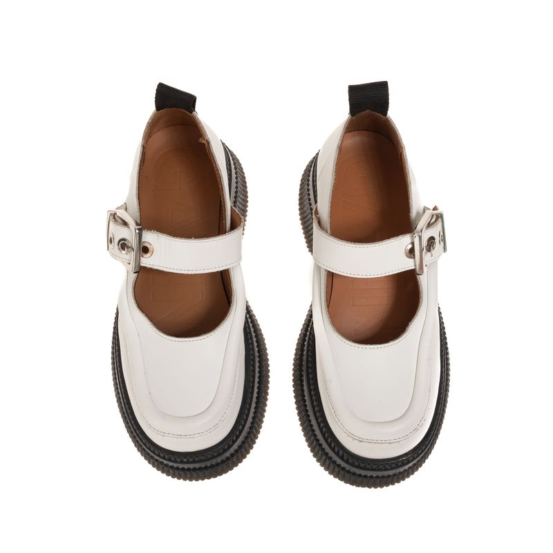 Sapato-Ganni-Mary-Jane-Couro-Branco