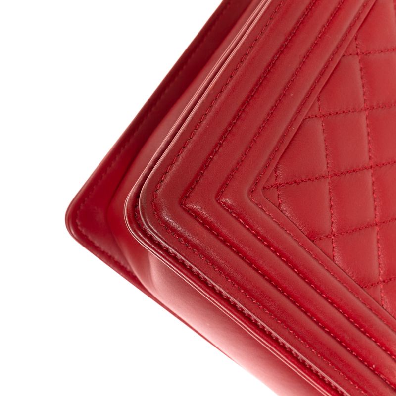 Bolsa-Chanel-Boy-Grande-Matelasse-Vermelha