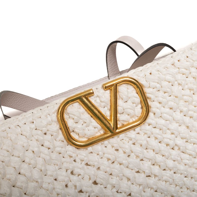 Bolsa-Valentino-Garavani-VLogo-Signature-Rafia-Branca